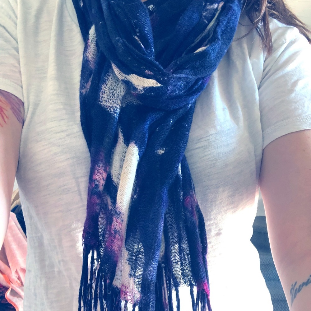 Madewell Tassled Tie Dye Scarf